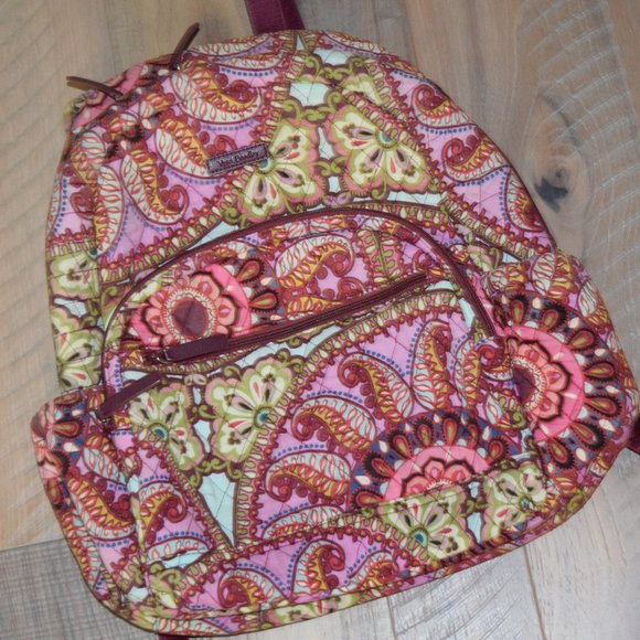 Vera Bradley RESORT MEDALLION Quilted Backpack Laptop Travel Bag Tote School Q52 main image 9